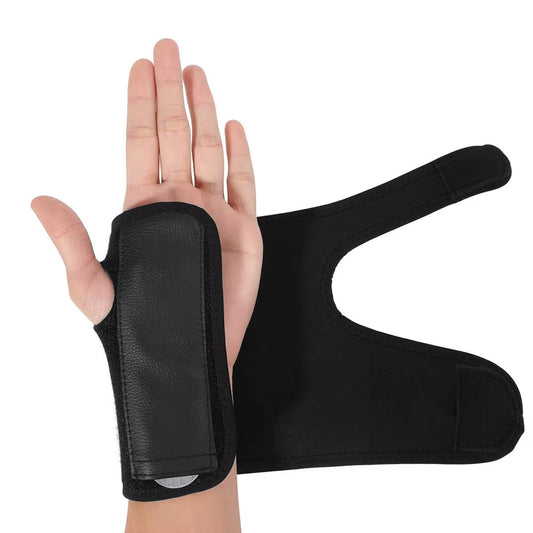 Verstelbare polsbrace met metalen spalk