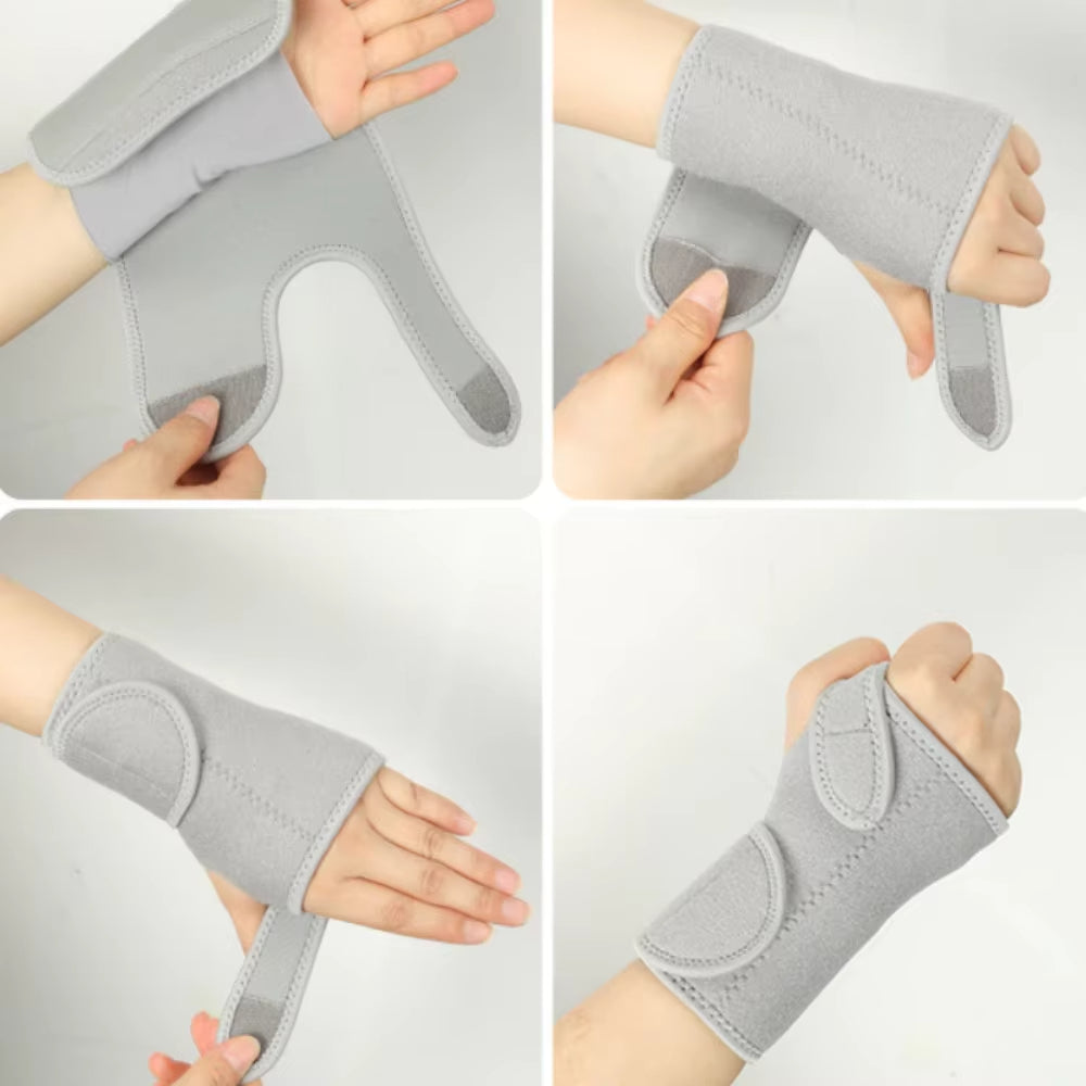 Verstelbare polsbrace met metalen spalk