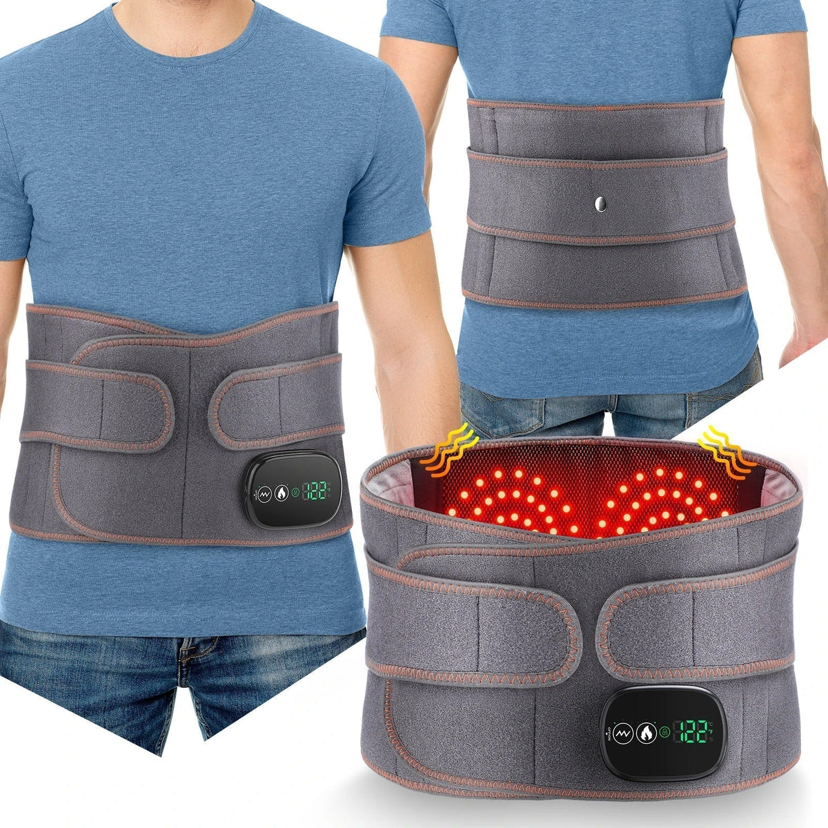 Verwarmbare Lendensteun | Instelbare Warmtetherapie