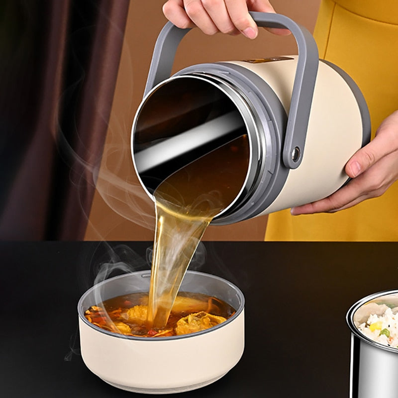 Verwarmbare USB-lunchbox | 304 roestvrij staal, draagbare maaltijdverwarmer