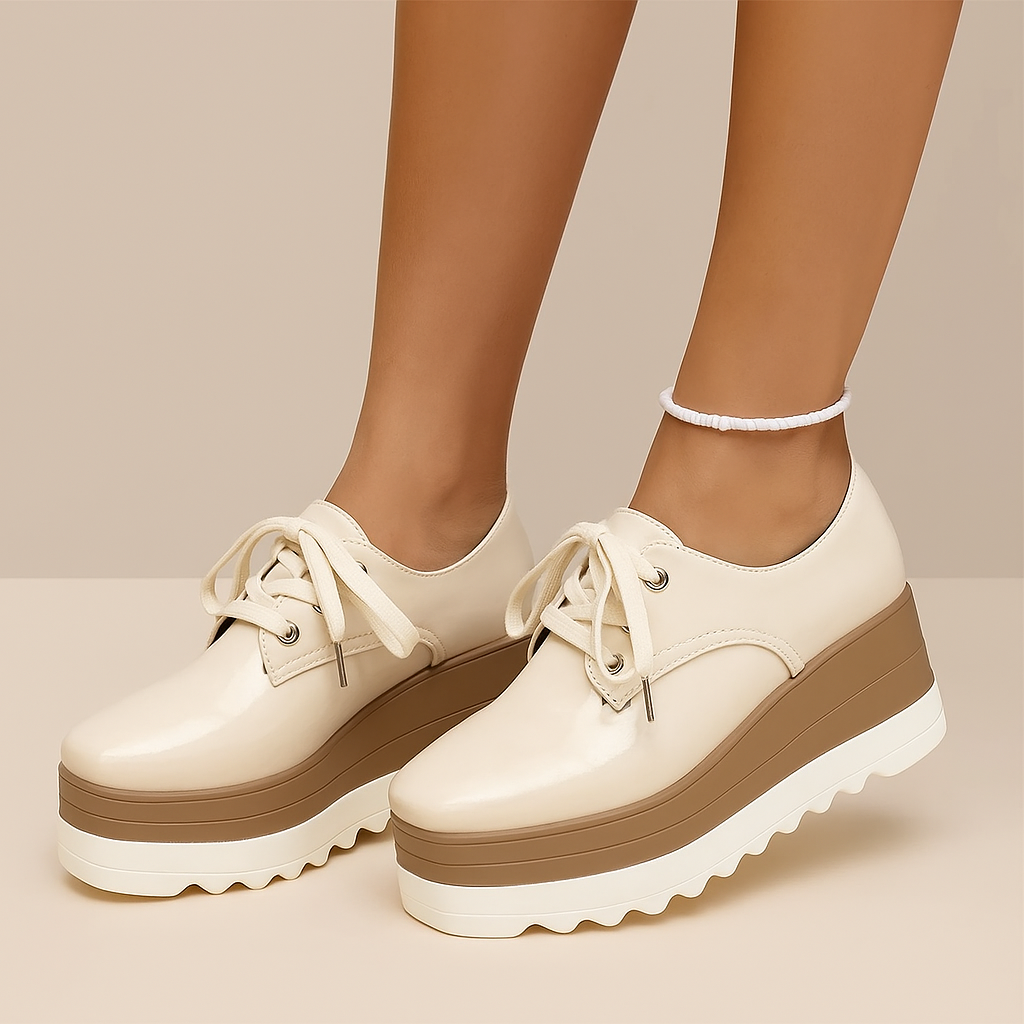 Veterschoenen met platform voor dames