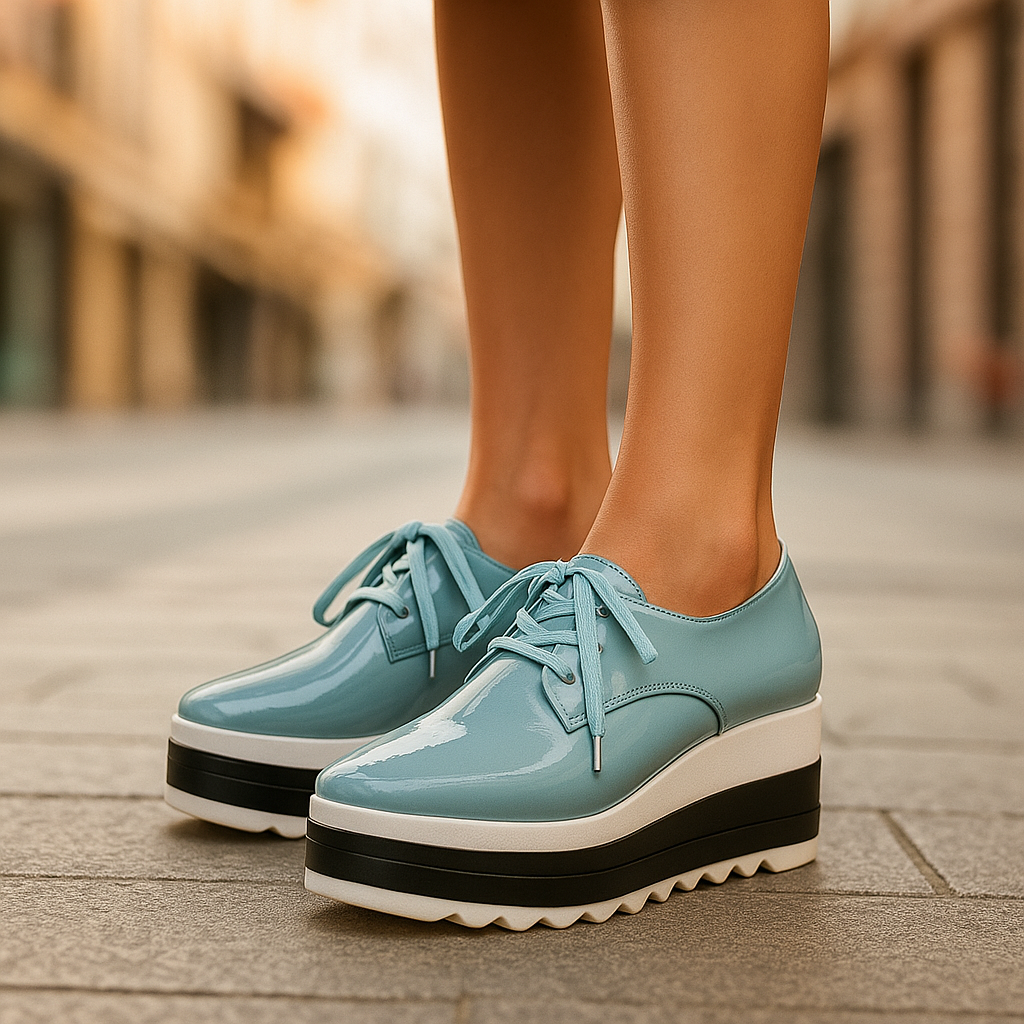 Veterschoenen met platform voor dames