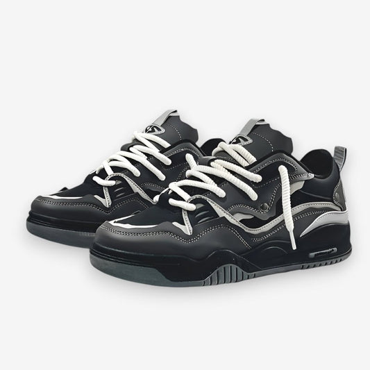 Vetersneakers met dikke zool en geometrisch patroon