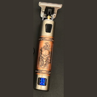 Vintage Tondeuse / Trimmer met Doodskopdesign - Oplaadbaar met Accessoires