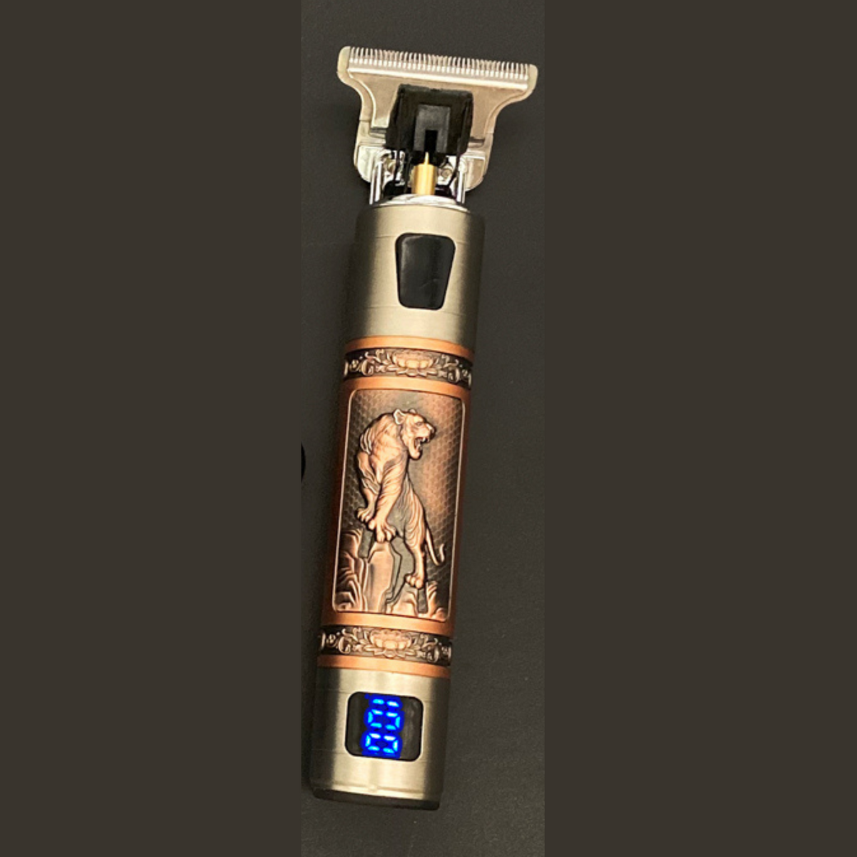 Vintage Tondeuse / Trimmer met Doodskopdesign - Oplaadbaar met Accessoires