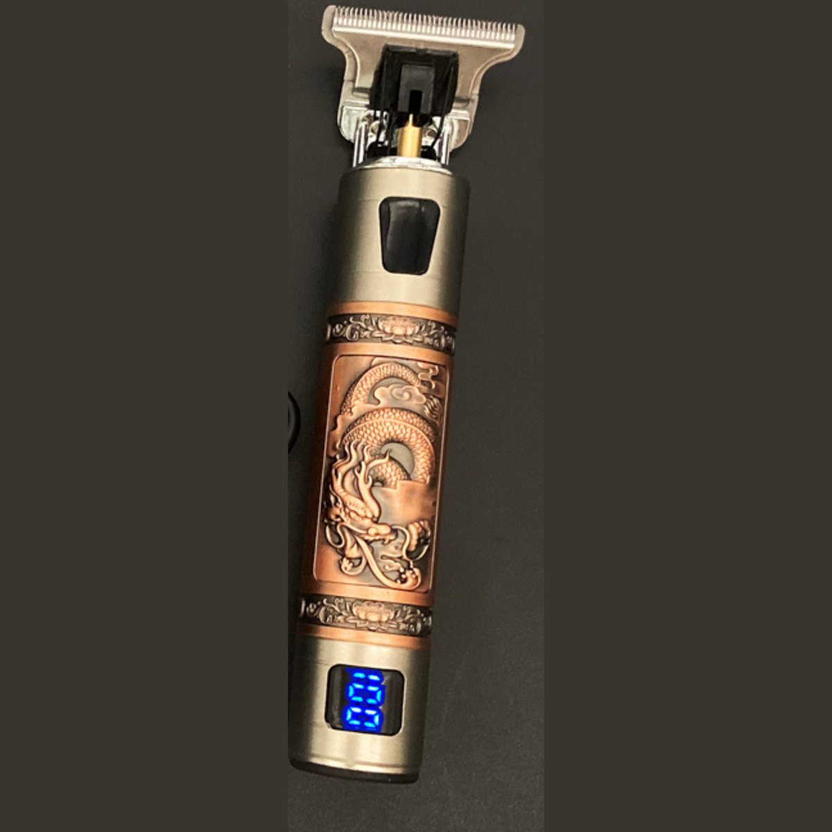 Vintage Tondeuse / Trimmer met Doodskopdesign - Oplaadbaar met Accessoires