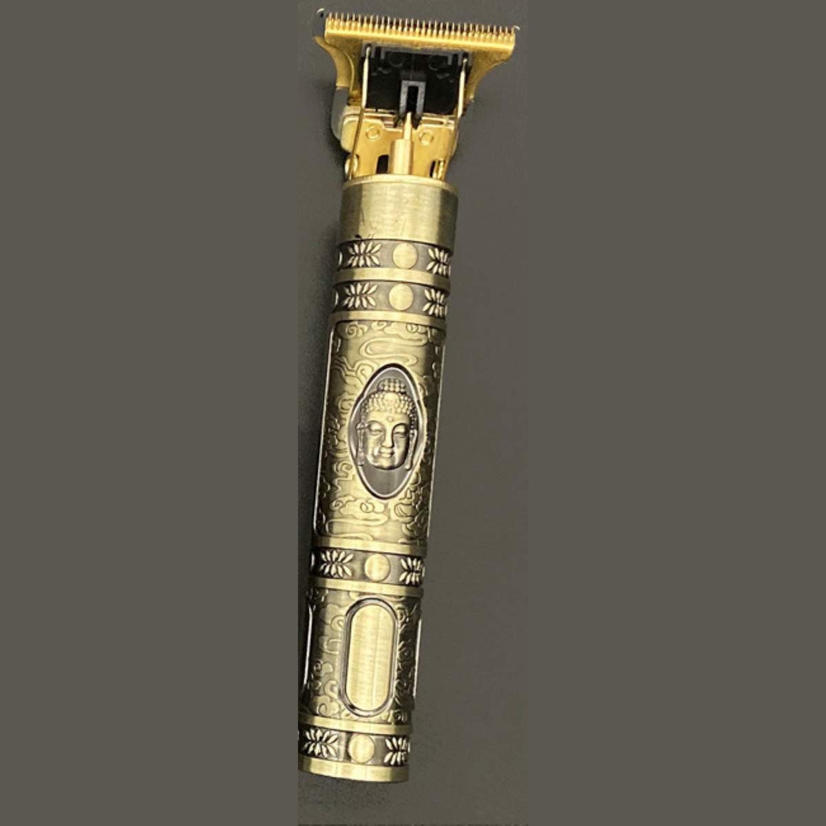 Vintage Tondeuse / Trimmer met Doodskopdesign - Oplaadbaar met Accessoires