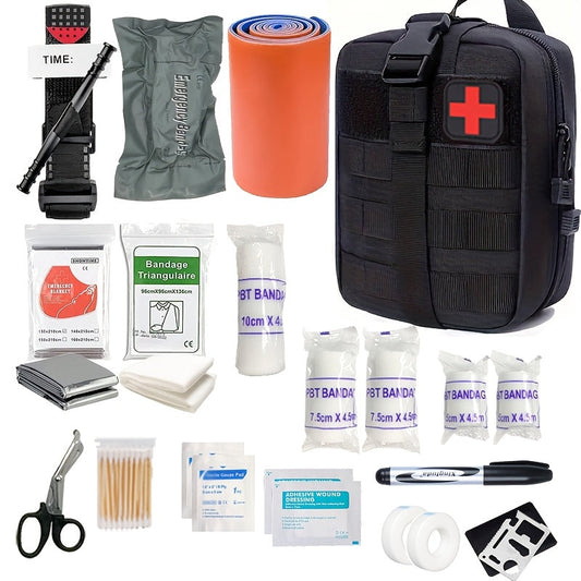Volledige Eerste Hulp Kit met Tourniquet – Essentiële Survival Kit voor Avonturen