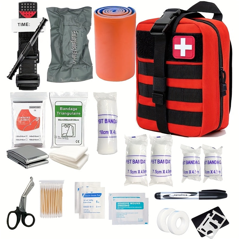 Volledige Eerste Hulp Kit met Tourniquet – Essentiële Survival Kit voor Avonturen