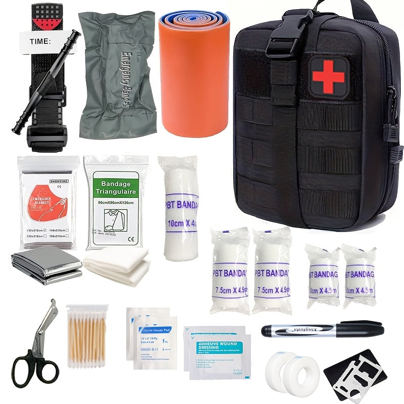 Volledige Eerste Hulp Kit met Tourniquet – Essentiële Survival Kit voor Avonturen