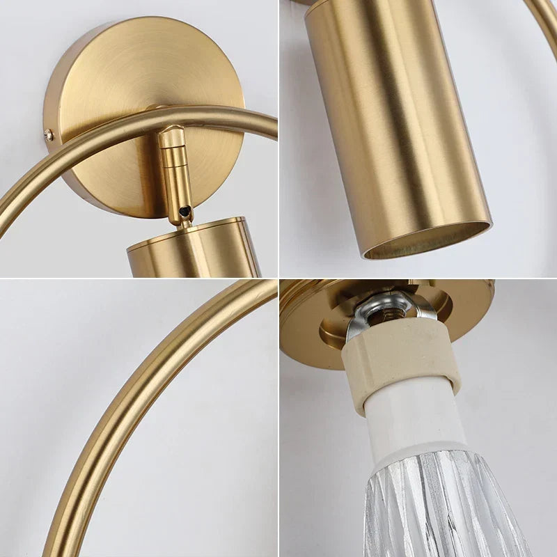Wandlamp - Noords minimalistisch design in goud