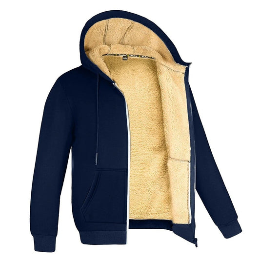 Warme, dikke fleece jas voor heren