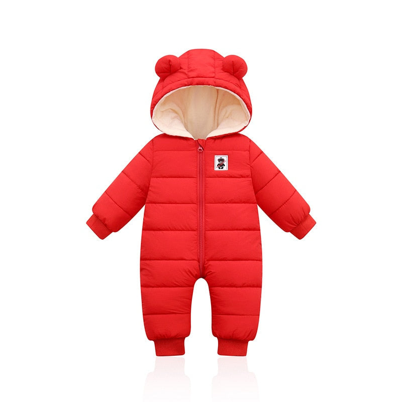 Warme en comfortabele kinderwinteroverall met oortjes