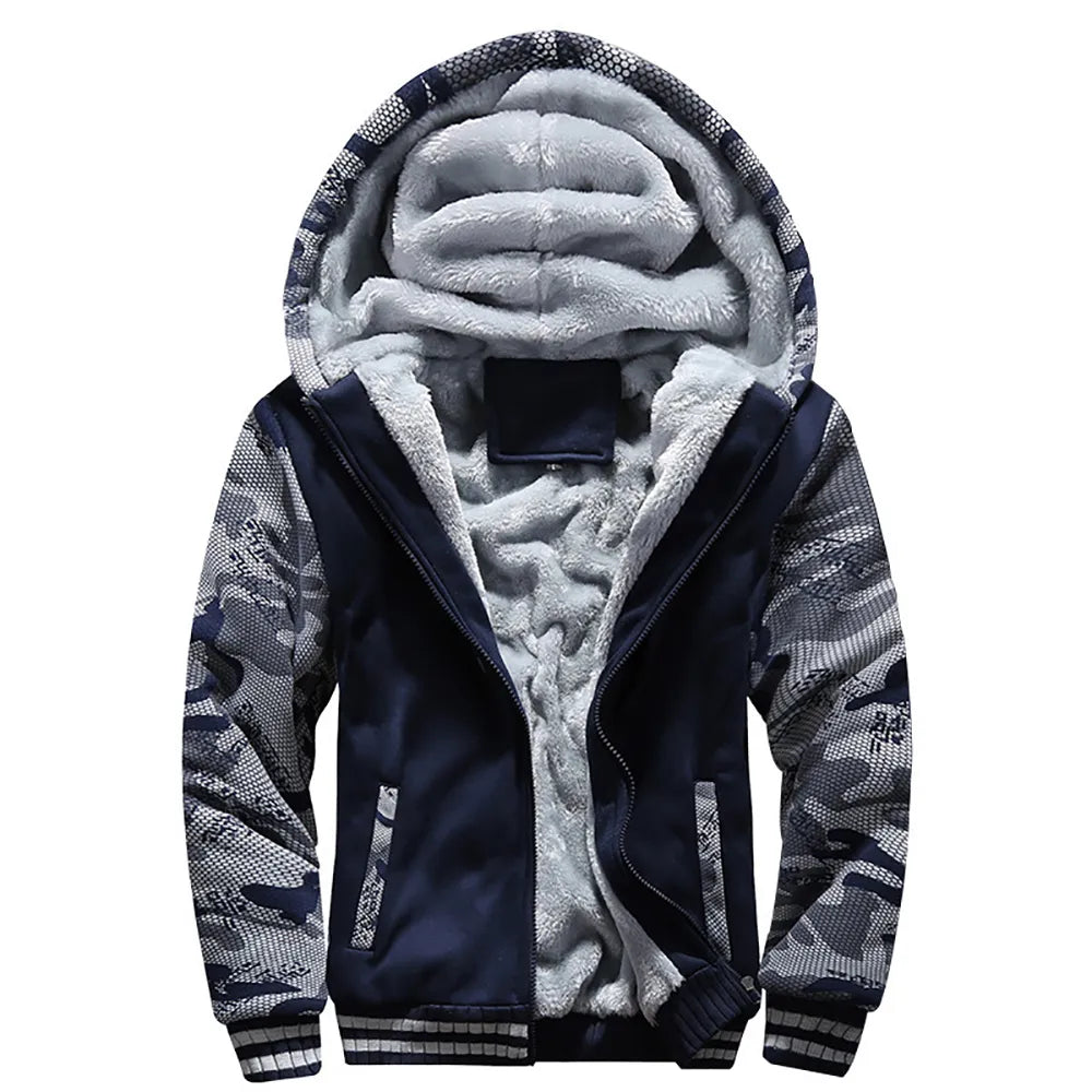 Warme jas met capuchon