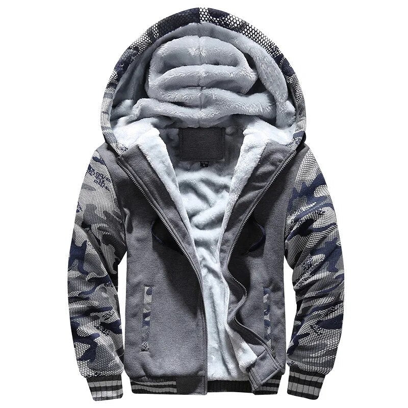 Warme jas met capuchon
