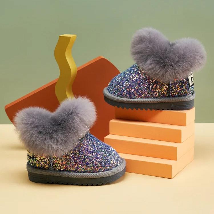 Warme Pluche Sneeuwlaarzen voor Kinderen met Zachte Zool