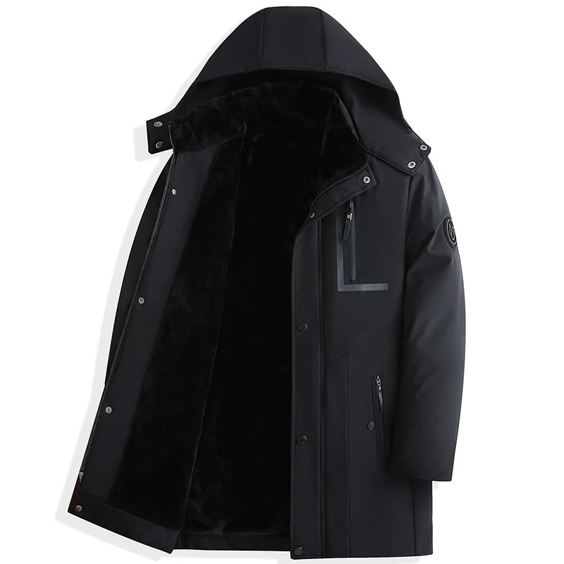 Warme winterparka voor heren met afneembare capuchon
