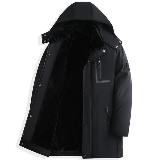 Warme winterparka voor heren met afneembare capuchon