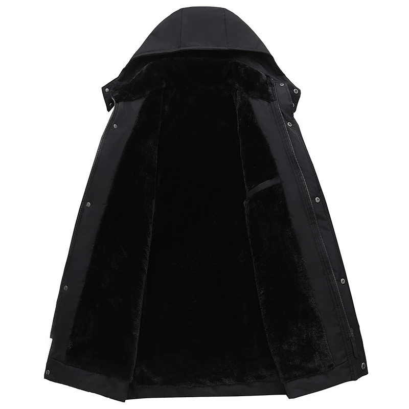 Warme winterparka voor heren met afneembare capuchon