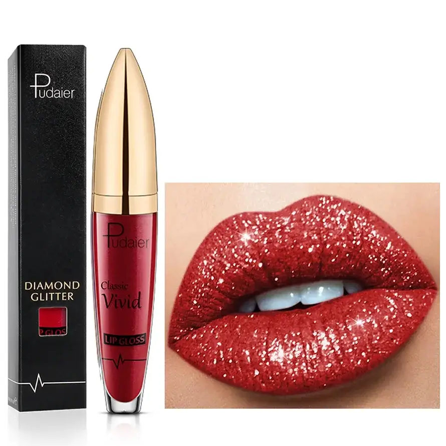 Waterbestendige Lipgloss met Strass – Langdurige Glans in Diverse Kleuren voor Elke Gelegenheid