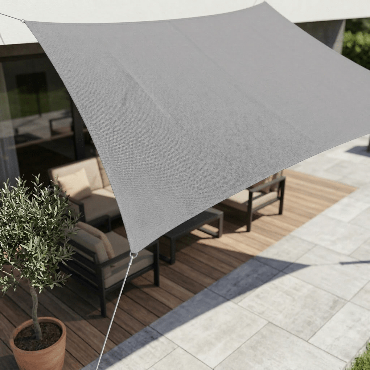 Waterdicht schaduwdoek met uv-bescherming voor terras en balkon