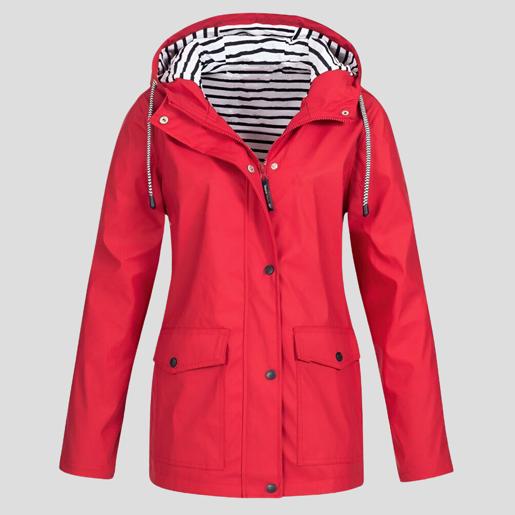 Waterdichte jas voor dames met capuchon