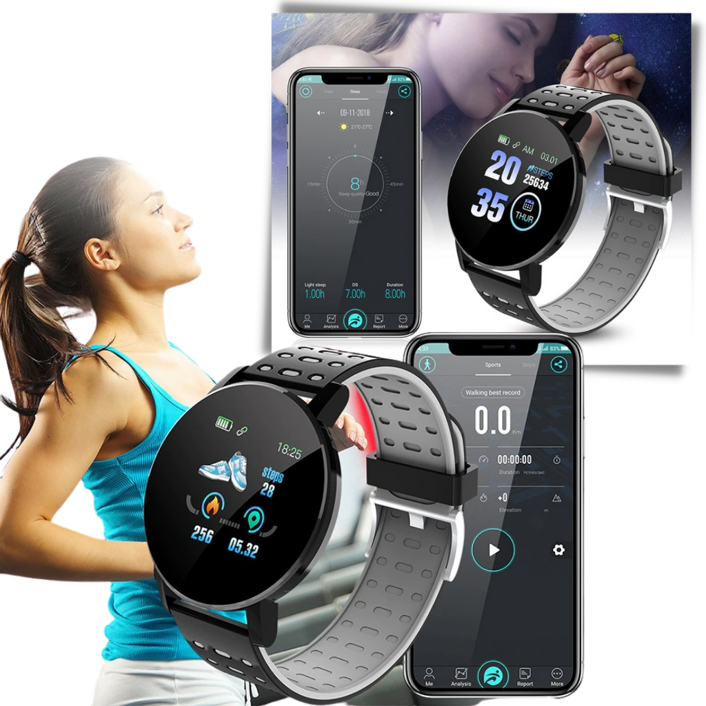 Waterdichte Smartwatch met Fitness- en Slaaptracker voor Dagelijks Gebruik