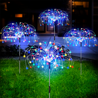 Waterdichte vuurwerk tuinlamp op zonne-energie