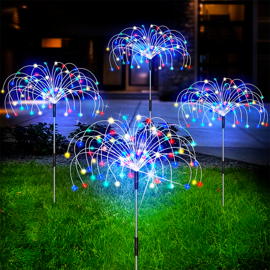 Waterdichte vuurwerk tuinlamp op zonne-energie