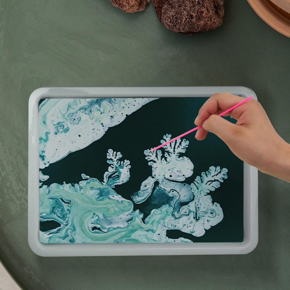Watermarmering-schilderset met 6 kleuren voor creatieve kunstprojecten – Sterk gepigmenteerde verf en accessoires voor beginners en professionals