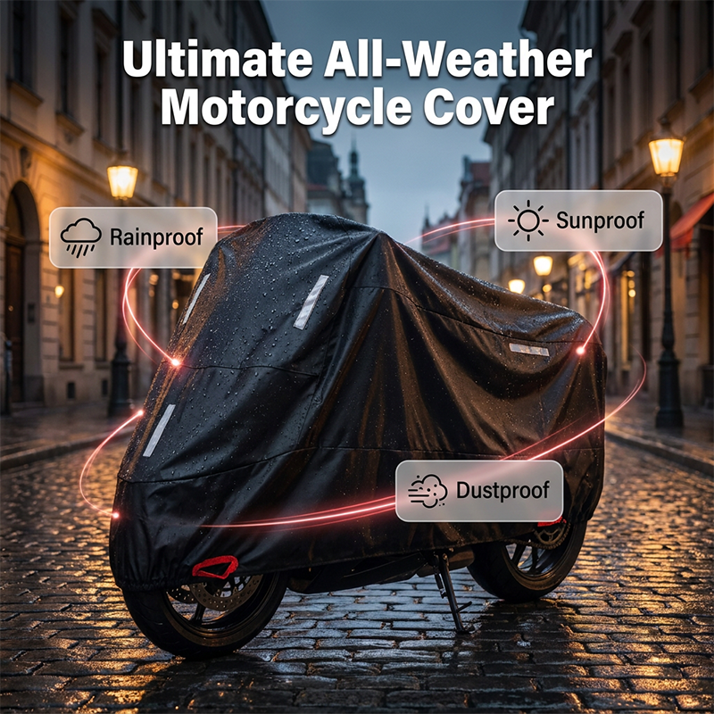Weerbestendige Motorhoes | Oxford Stof | Reflecterende Strips & Versterkte Slotopeningen