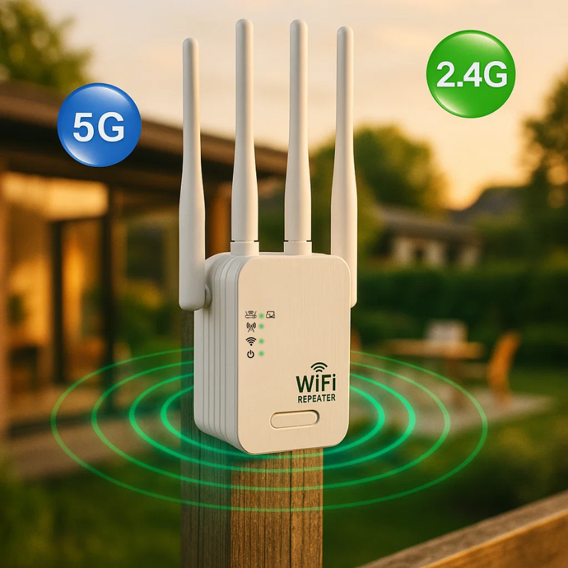 Wifi-extender voor buiten – signaalversterking tot 1200 Mbps