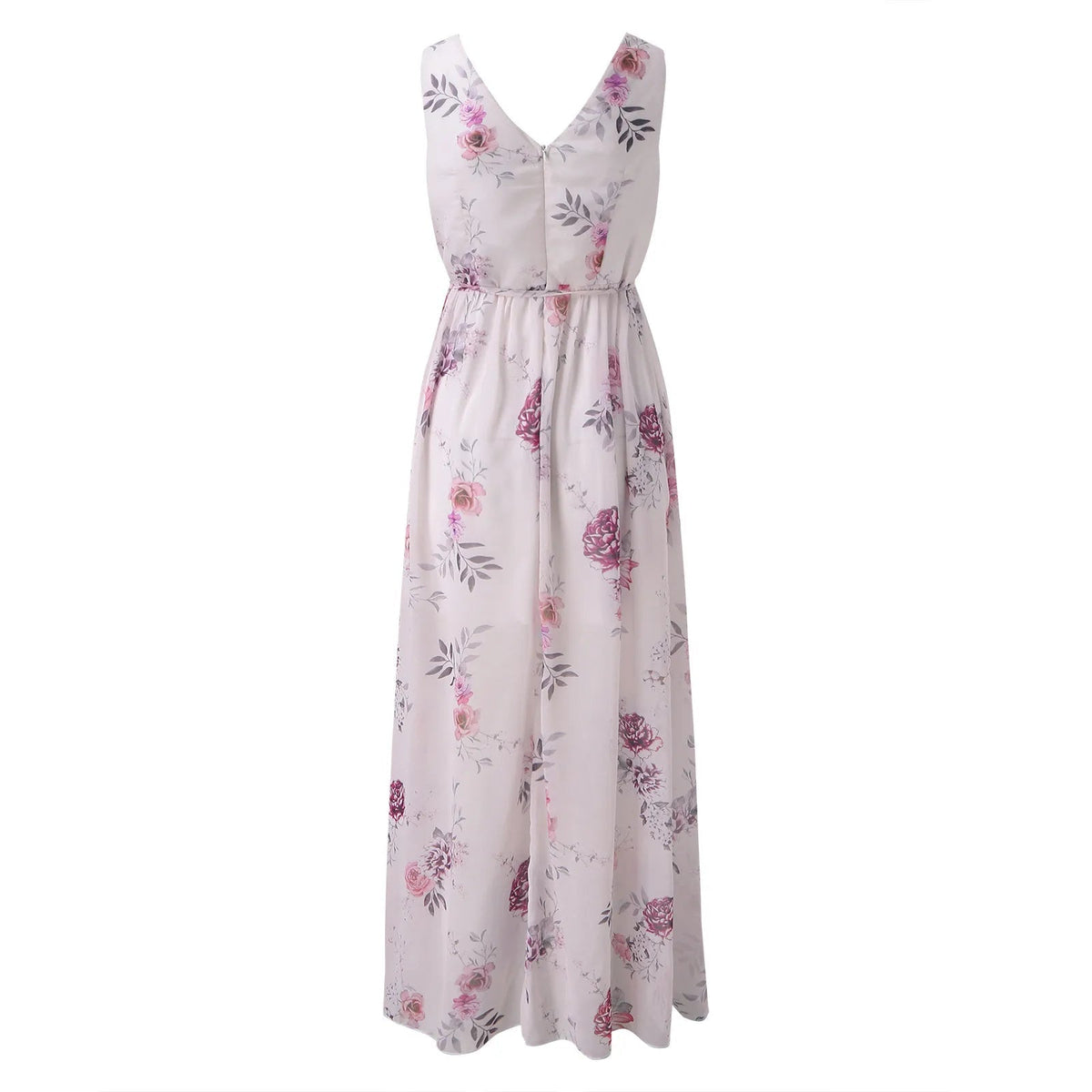 Wikkel maxi-jurk met bloemenprint en V-hals voor dames