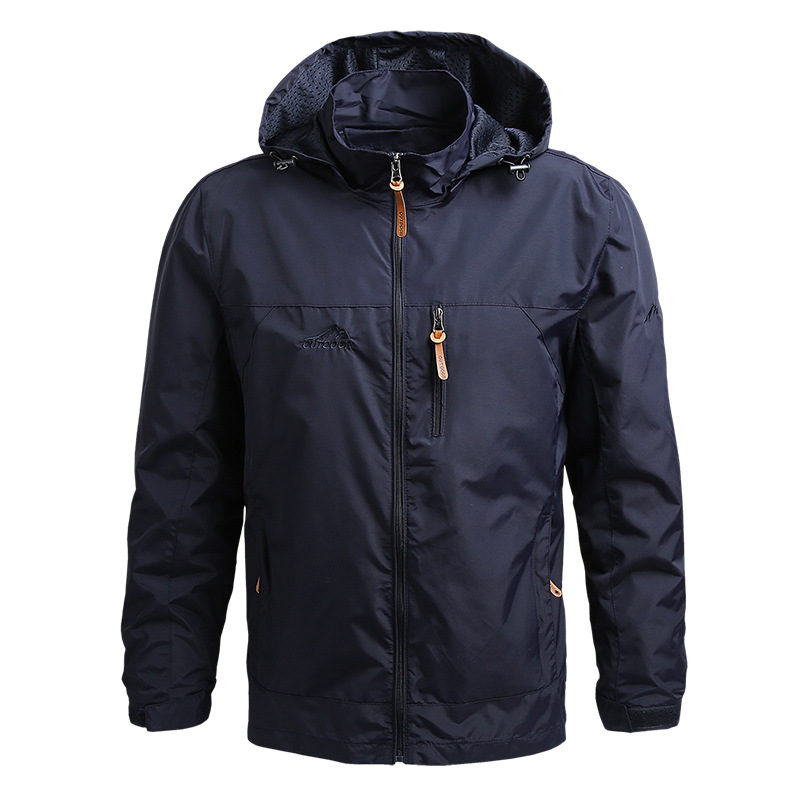 Wind- en waterdichte herenjas in militaire stijl
