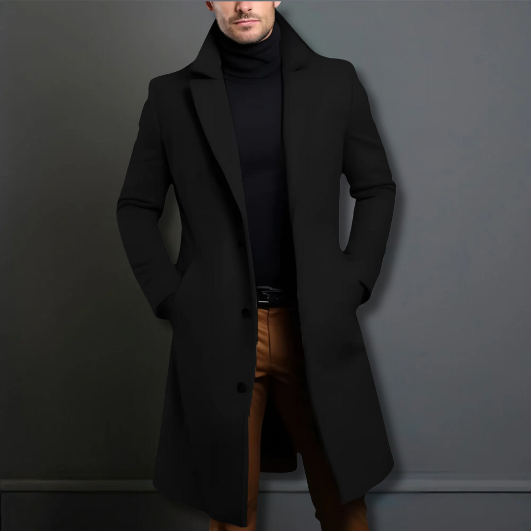 Wollen caban voor heren – Klassieke lange wintermantel voor elegante of casual outfits