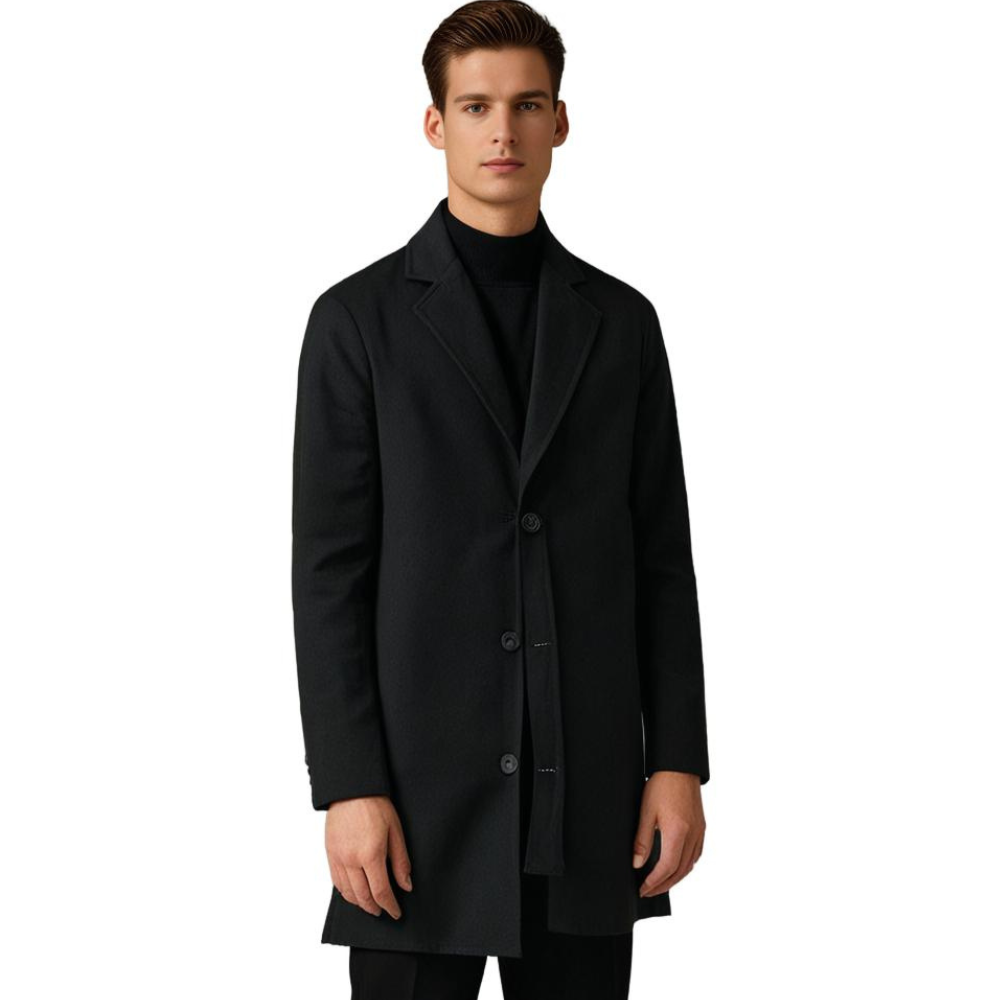 Wollen caban voor heren – Klassieke lange wintermantel voor elegante of casual outfits