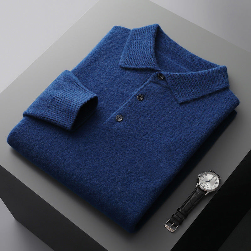 Zacht poloshirt met lange mouwen