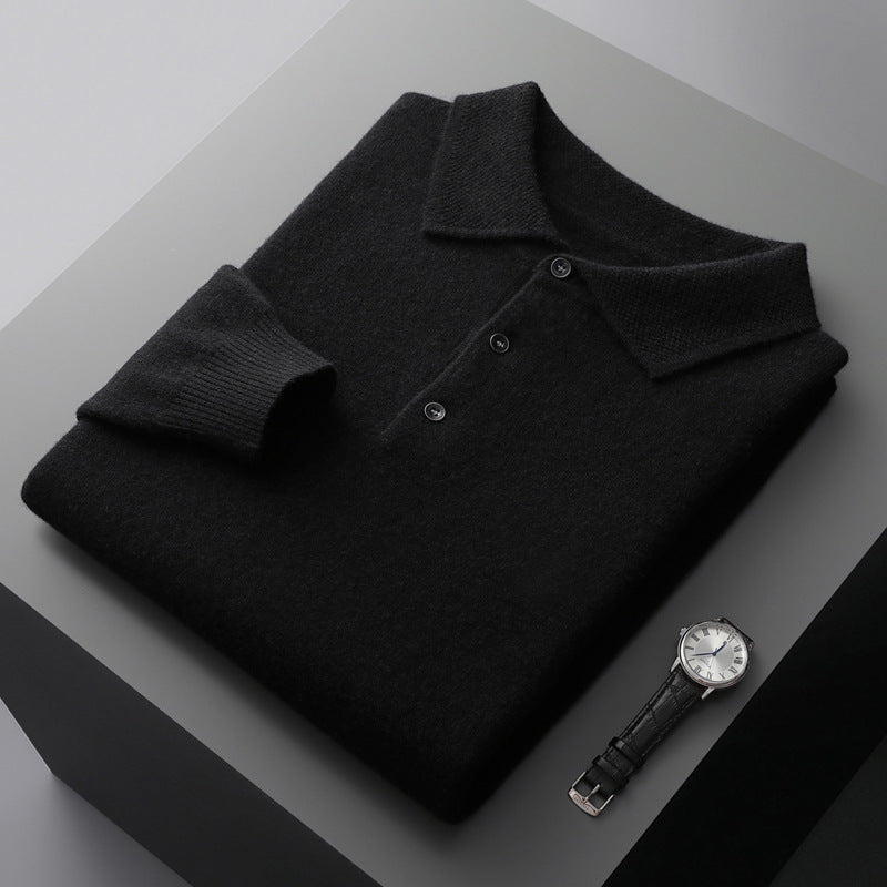 Zacht poloshirt met lange mouwen