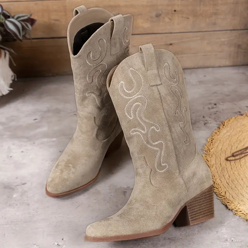 Zachte, elegante western enkellaarsjes voor dames – Comfort & stijl