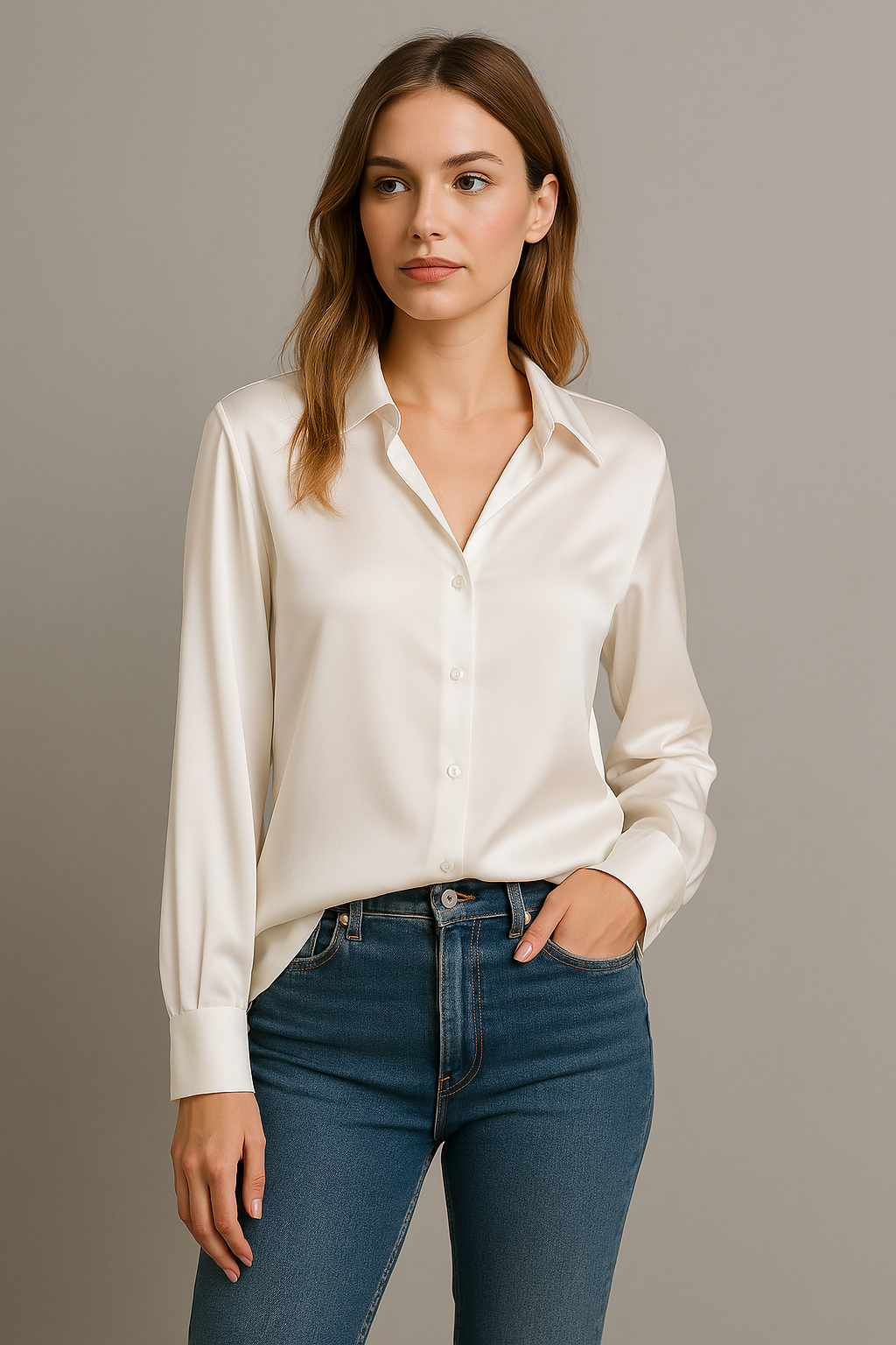 Zijden Blouse voor Dames | Elegant, Luxueus & Veelzijdig | Ideaal voor de Herfst
