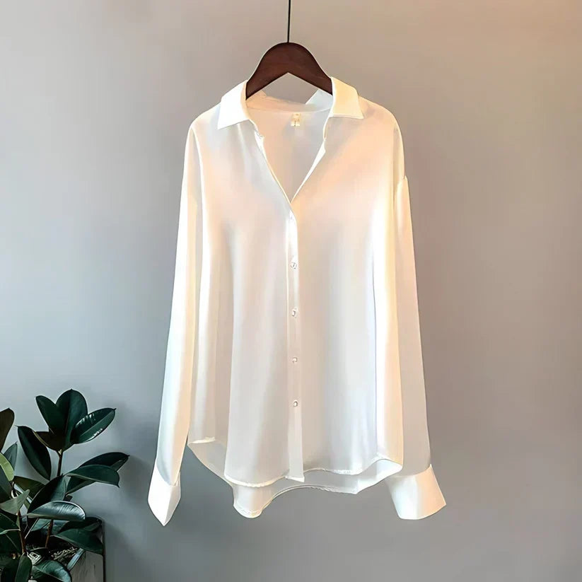Zijden Blouse voor Dames | Elegant, Luxueus & Veelzijdig | Ideaal voor de Herfst