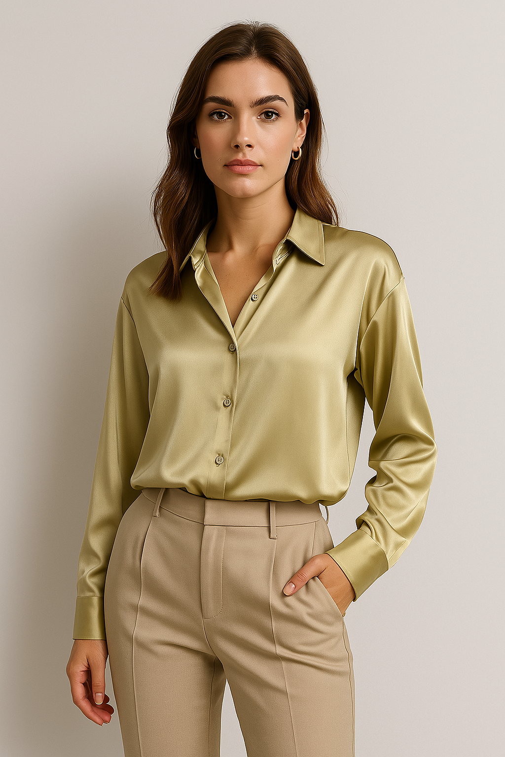 Zijden Blouse voor Dames | Elegant, Luxueus & Veelzijdig | Ideaal voor de Herfst