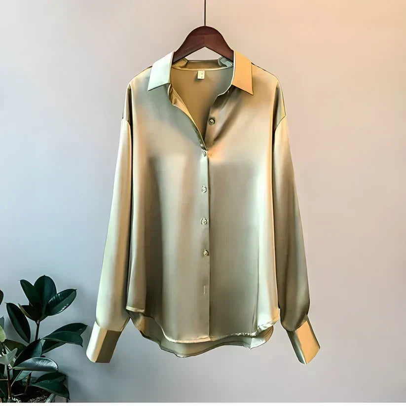 Zijden Blouse voor Dames | Elegant, Luxueus & Veelzijdig | Ideaal voor de Herfst