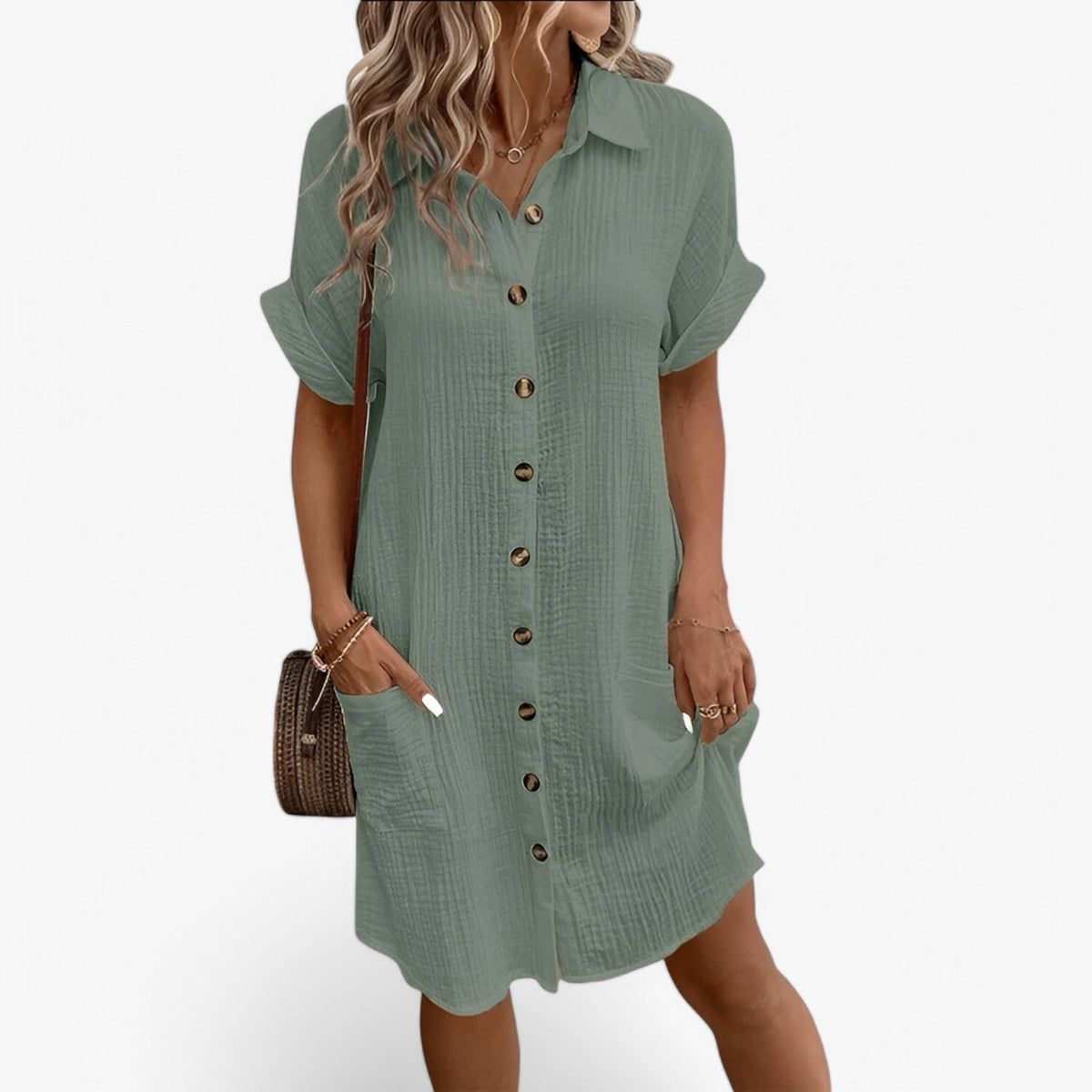 Zomerjurk – Elegante Gemengde Stof met Comfort & Stijl