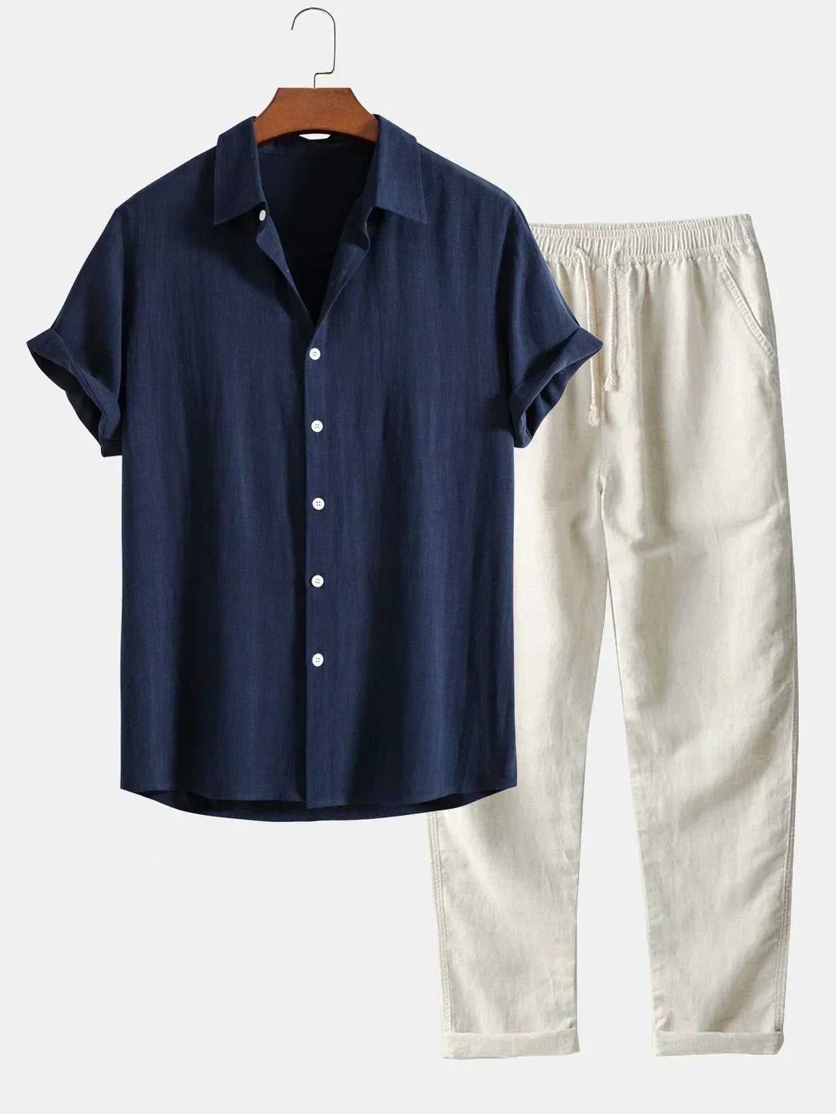 Zomerse herenset: comfortabele broek en overhemd