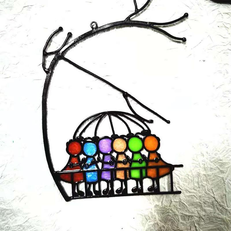 Zonnevanger, raamdecoratie om op te hangen, glas-in-loodkunst