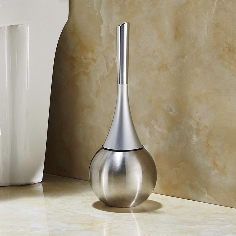 Zwart-gouden vrijstaande toiletborstelset van ABS en roestvrij staal - 40x12 cm