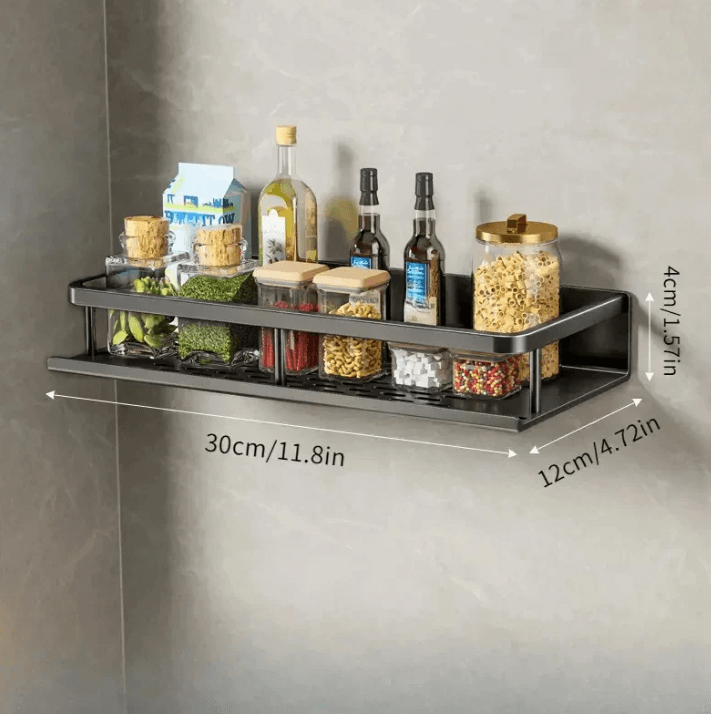 Zwart keukenrek - Modern wandrek