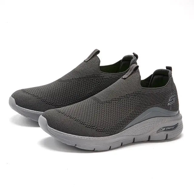Zwarte slip-on sneakers van katoenmix voor dagelijks gebruik