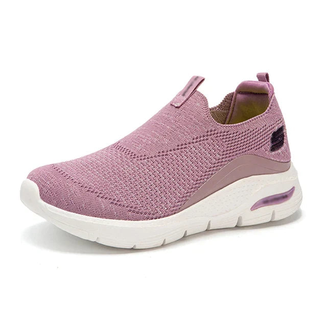 Zwarte slip-on sneakers van katoenmix voor dagelijks gebruik